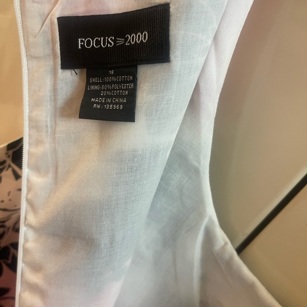 Womens Focus 2000 cotton summer long dress Size 16 - Picture 5 of 11